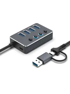 Asonic 2u1 USB 3.0 4Port Hub A/C