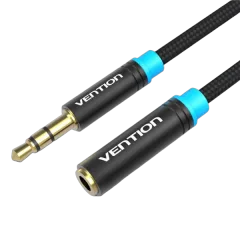 Vention Cotton Braided 3.5mm Audio Extension Cable 5M Black