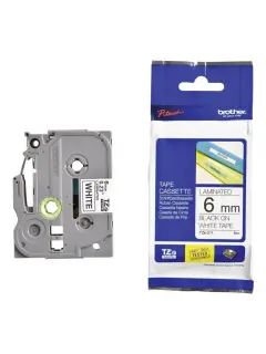 Vrpca Brother p-touch TZE211 6mm white/black