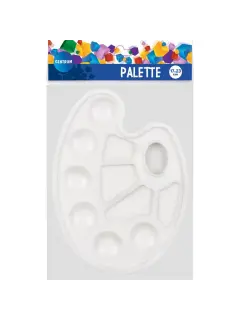 Paleta slikarska Centrum ovalna 10 rupa bijela blister 87502