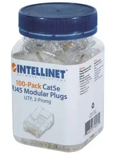 Intellinet konektor, UTP, CAT5e, RJ45, 100 kom