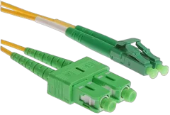 NFO Patch cord, LC APC-SC APC, Singlemode 9 125, G.657A2, Duplex, 5m