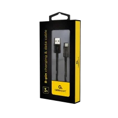 Gembird USB to 8 pin Lightning sync and charging cable, black, 3 m