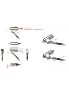 Port nano security cable lock