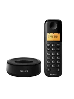 Philips bežični telefon D1602B, crni