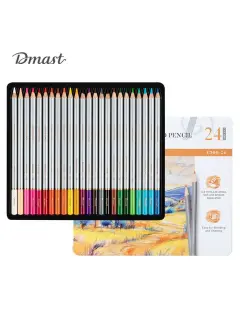 Umjetnički set Deli Dmast akvarelne olovke 4,0mm 24 kom u metalnoj kutiji EC300-24
