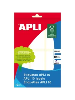 Naljepnica Apli 34x67mm za ručni ispis bijela 10L 1651