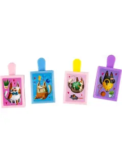 Gumica Centrum Cartoon Animals 38x14x72mm (žuta, plava, roza, ljubičasta) 24/1 80964