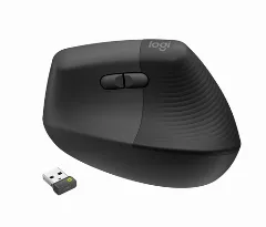 Logitech Lift Vertical Ergonomic Wireless Mouse for Business, right, Black