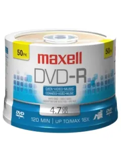 Maxell DVD-R 16x, 4.7GB 50 kom spindle