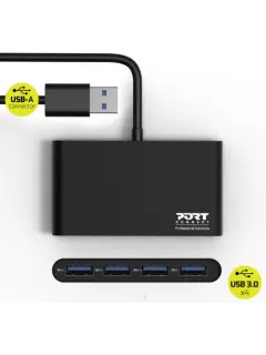 Port HUB 4 porta USB-A 3.0 5Gbps