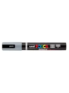 Marker Uni pc-5br brush Posca sivi
