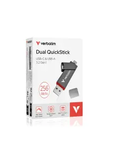 USB Dual QuickStick Verbatim 3.2 Gen1 #32041 256GB, USB-C/USB-A