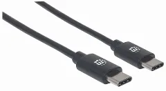 Manhattan kabel USB 2.0 Type-C, 3A, 60W, 2m, crni
