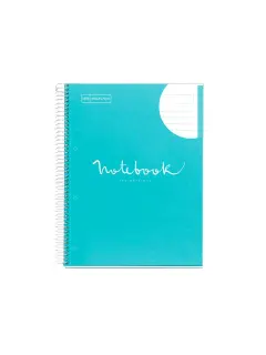 Kolegij blok Miquelrius A4 90g 80L spiralni crte Extra rigid cardboard emotions sky blue MR48607