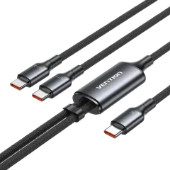 Vention USB 2.0 A Male to C Male 5A Cable 2M Black
