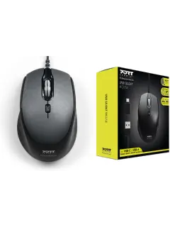 Port miš OFFICE PRO SILENT, žični, crni