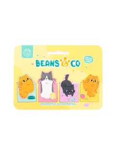 Set magnetskih označivača za stranice Puckator s motivom Beans & Co mačaka (knjižne oznake) 24/1 BOOK25