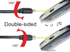 Gembird Double-sided Micro-USB to USB 2.0 AM cable, 1.8 m, black
