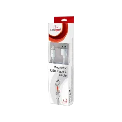 Gembird Magnetic USB Type-C cable, silver, 1 m