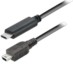 Transmedia USB type C plug - USB 2.0 type B Mini B plug, 2,0 m