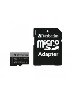 Memorijska kartica Verbatim #47045 micro SDXC 256GB Pro U3, V30, Class10 + Adapter