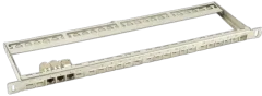 NaviaTec 0.5U Blank Patch Panel 24 Ports, 19", steel, for slim keystone