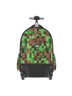 Ruksak školski St.Right na kotačiće Pixel Cubes s pretincem za prijenosno računalo 17"