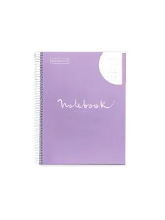 Kolegij blok Miquelrius A4 90g 80L spiralni kocke Extra rigid cardboard emotions lavender MR46055