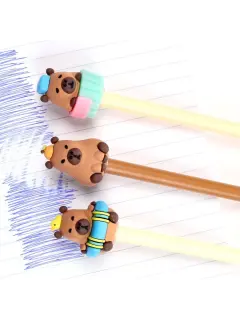 Kemijska olovka Puckator piši briši s ukrasom Capybara sortirano 36/1 PEN284