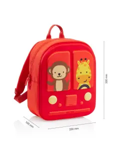 Ruksak mini Miquelrius 1 odjeljak Bus Stop crveni 10L MR19390