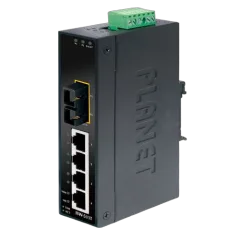 Planet Industrial 5-port (4x 100Mbps RJ45 1x 100Mbps SM FX(SC) 15km Switch, (-40~75C) unmanaged