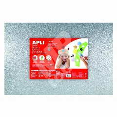 Pjenasti papir Apli 400x600mm gliter srebrni 3L 13176