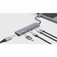 Manhattan docking USB-C 7 u 1 HDMI 4K@60Hz