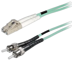 Transmedia Fibre optic MM OM4 Duplex Patch cable LC-ST 15m
