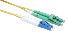 NFO Patch cord, LC UPC-LC APC, Singlemode 9 125, G.657A2, 3mm, Duplex, 1m