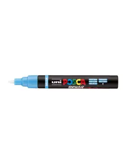Marker Uni pc-5br brush Posca svijetlo plavi