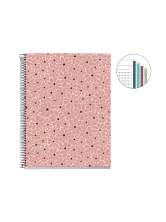 Kolegij blok Miquelrius A4 70g 100L Boho Essence Blush kocke MR4406