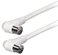 Transmedia 2,5m Connecting Cable IEC-plug right angle 9,5 mm - IEC-jack right angle 9,5