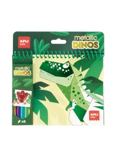Bojanka Apli Metallic Dinos sa flomasterima 20574