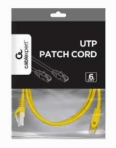 Gembird Cat6 UTP Patch cord, yellow, 0.5 m