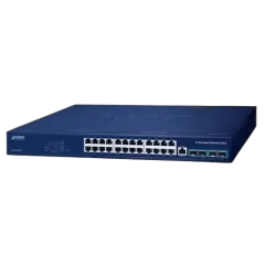 Planet L3 24-Port 10 100 1000T 4-Port 10G SFP Managed Ethernet Switch