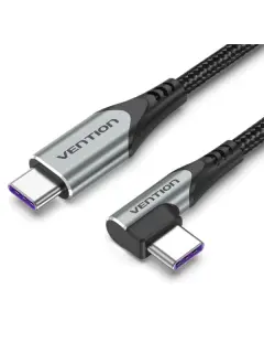 Vention USB 2.0 C Male Right Angle to C Male 5A Cable 2M Gray