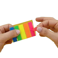 Blok zastavice D.RECT 5 neon mix boja 25L 45x12mm 14121