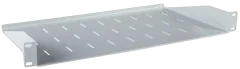 Masterlan fixed perforated shelf. 1U, 19", depth 250mm, load capacity 25kg, gray
