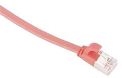 Masterlan comfort patch cable U FTP, flat, Cat6A, 0,25m, red, LSZH