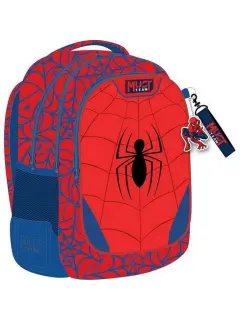 Ruksak školski Must team Spiderman crveni s 3 pretinca (i privjeskom za ključeve) 32x18x43cm 508747