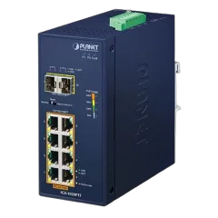 Planet Industrial 8-Port GbE 802.3at PoE (240W) 2-Port 100 1000X SFP Switch (-40~75 degrees C)