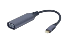 Gembird USB Type-C to VGA display adapter, space grey