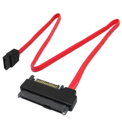 NaviaTec HDD SATA cable 1.5 3 6 Gbit s 7 pin SATA L-type plug 0,5m
